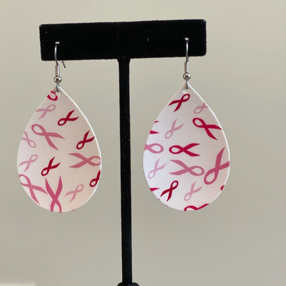 2” Cancer Awareness Earrings